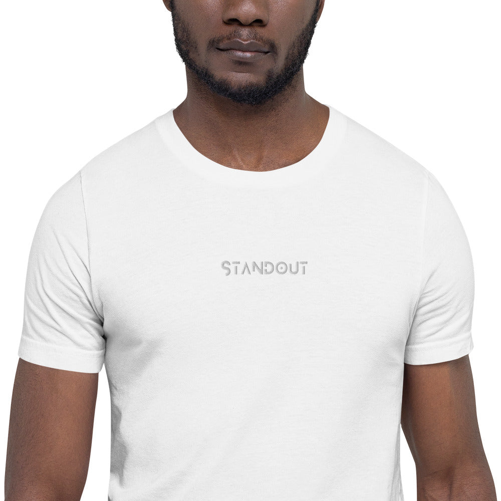 STANDOUT EMBROIDERED Unisex t-shirt designed by SPICCA